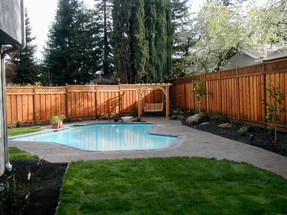 Pavers, Flagstone, Concrete Hardscape Arts & Crafts Swimming Pool