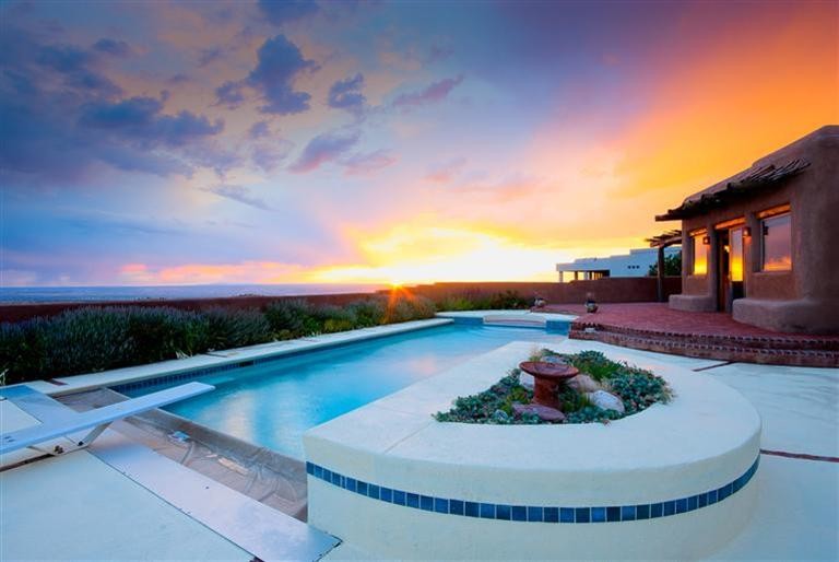 Example of a mountain style pool design in Albuquerque