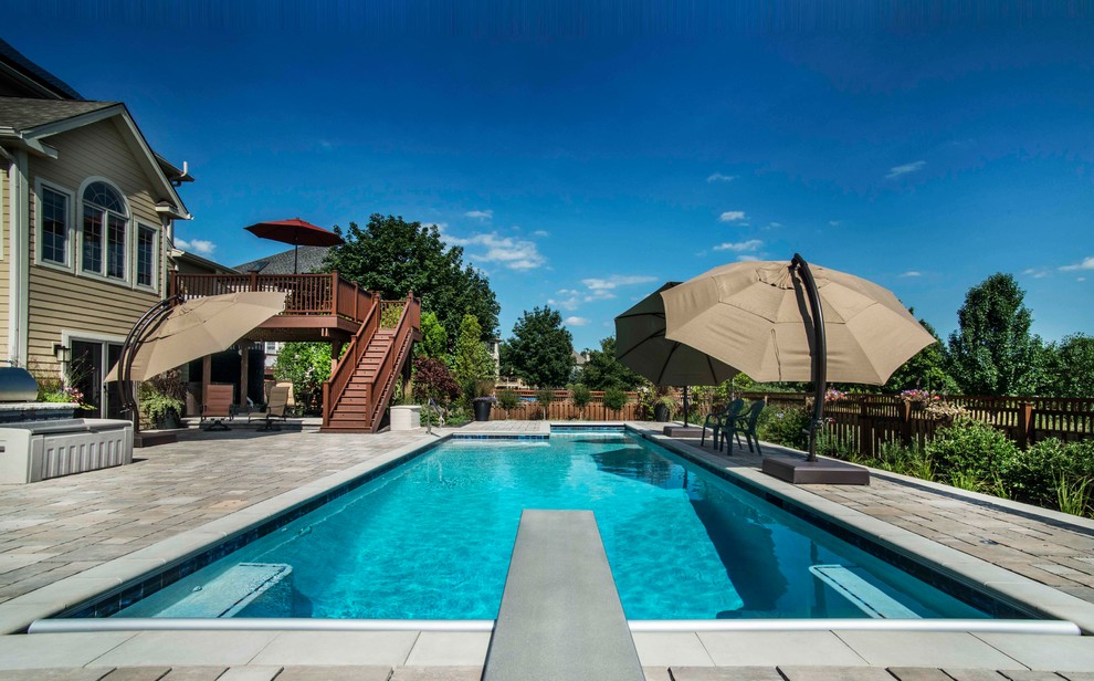 Plainfield, IL Swimming Pool with Swim Lane and 2 Automatic Covers