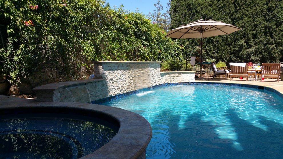 Pool and Jacuzzi Combos Transitional Pool San Francisco by