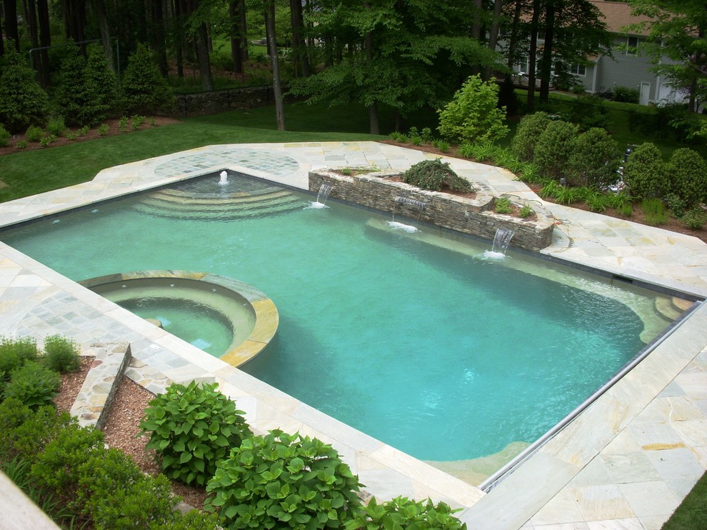 Inredning av en modern pool