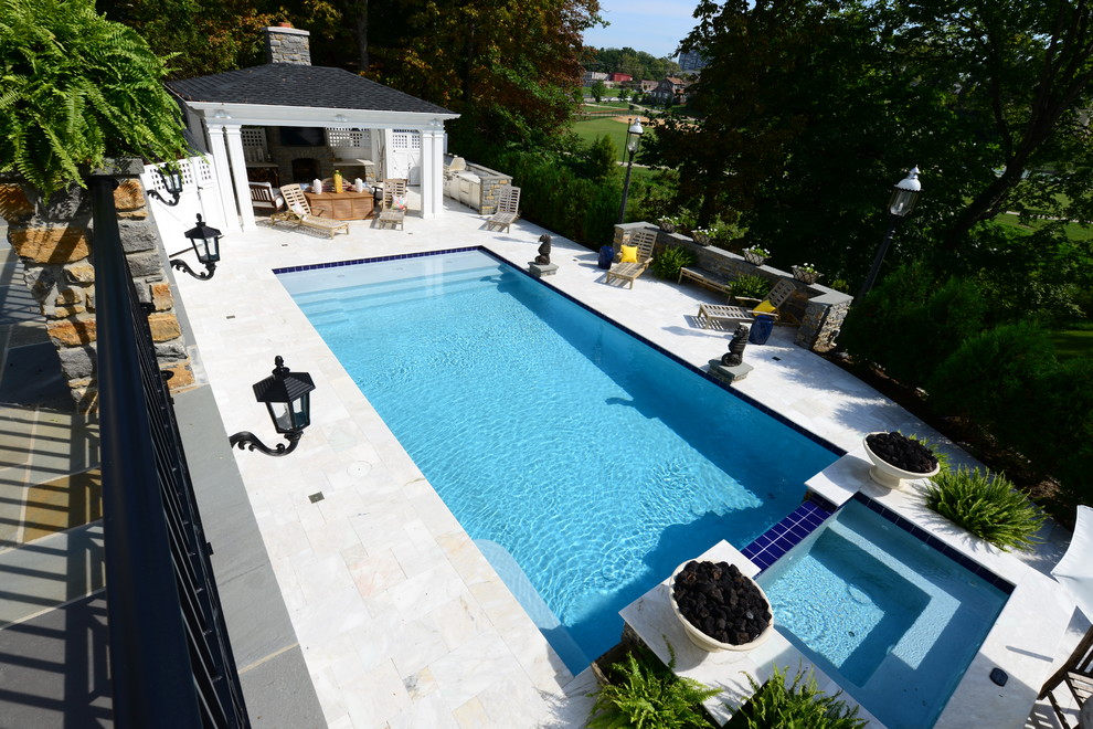 Pool and Pool House Traditional Pool Cincinnati by CCI Design