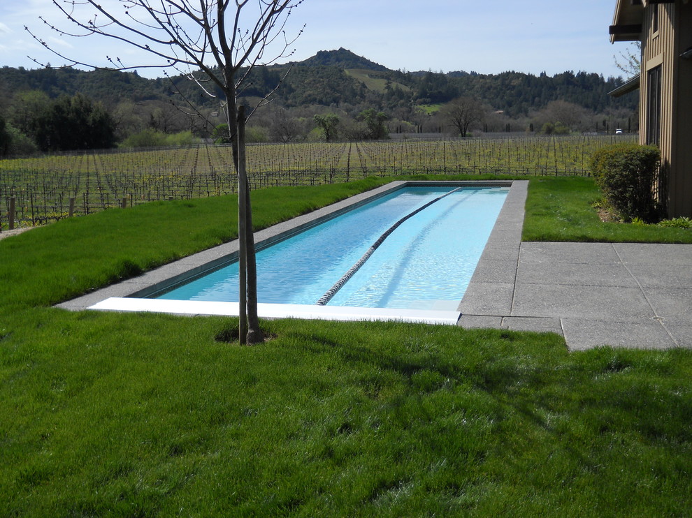 Foto de piscina alargada actual