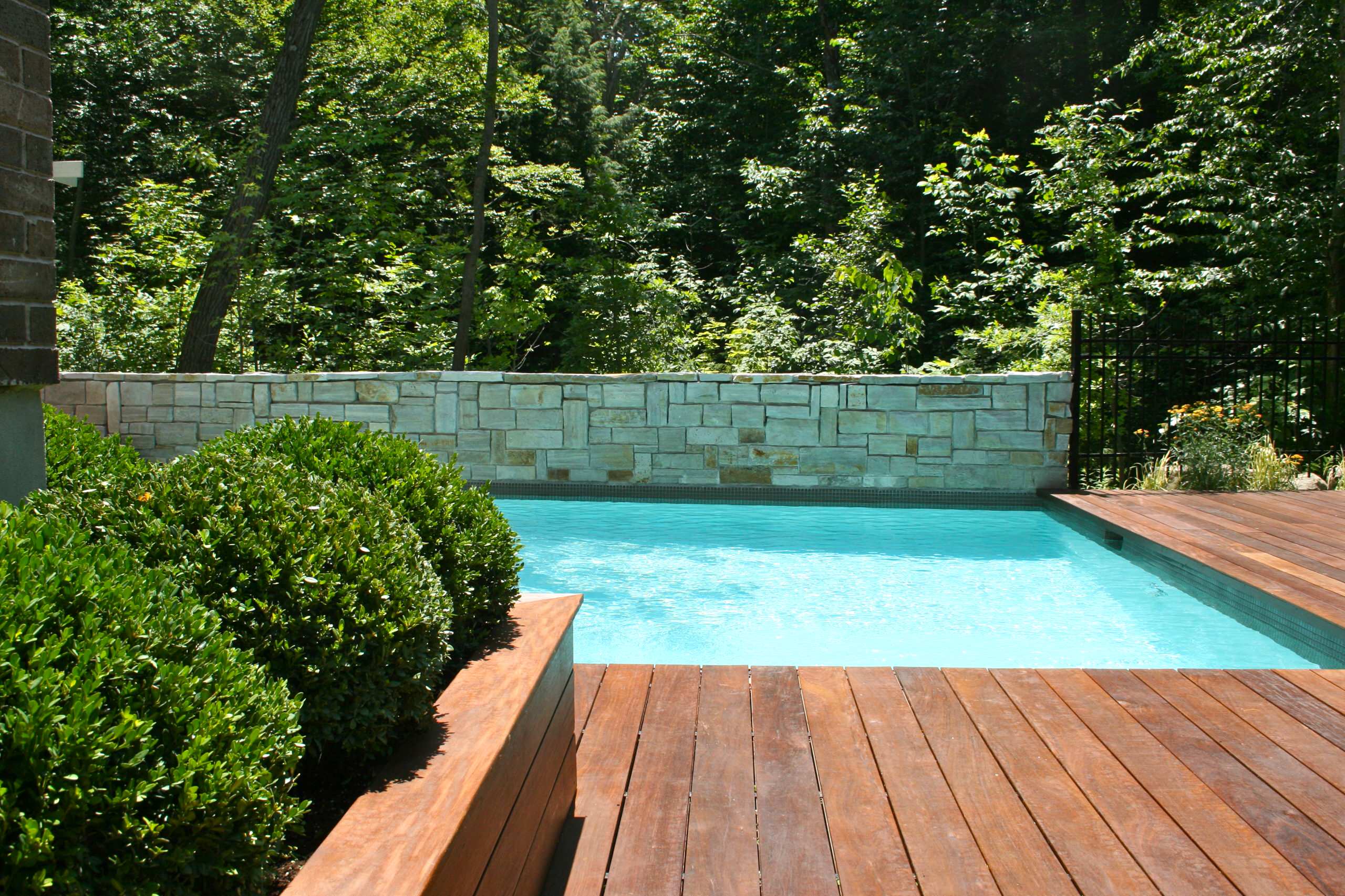 Pool And Wood Deck Modern Pool Montreal By Topia Solutions Jardins Houzz