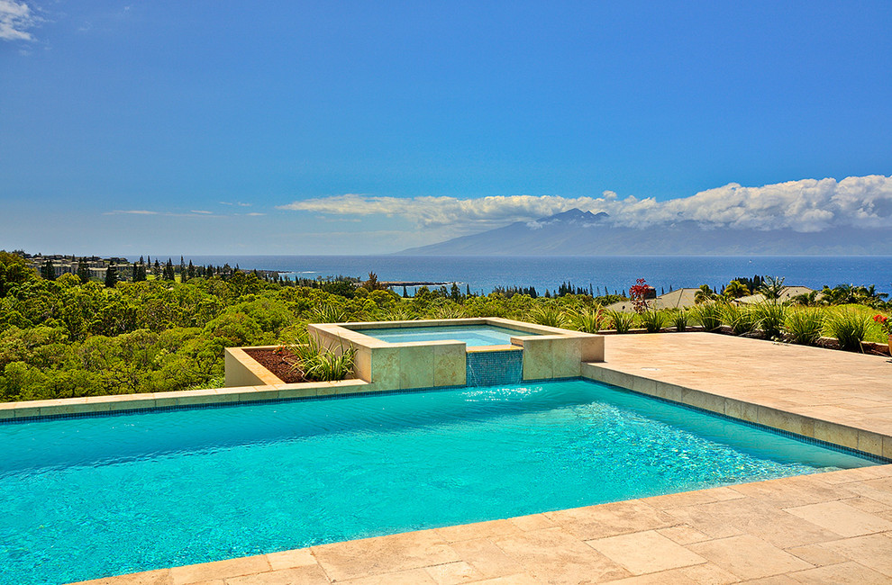 Inspiration for a tropical rectangular pool remodel in Hawaii