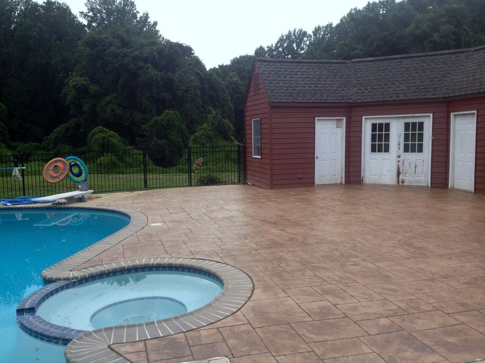 Pool Decks Pool Philadelphia by DiFelice Stamped Concrete Houzz