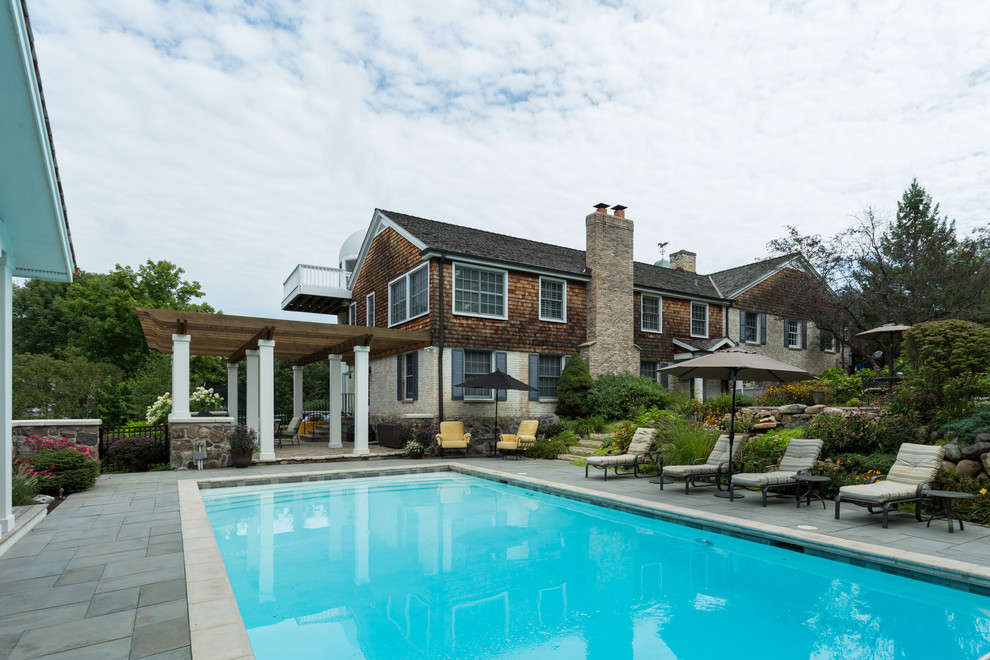 Pool House Retreat in Lake Geneva Transitional Pool Milwaukee