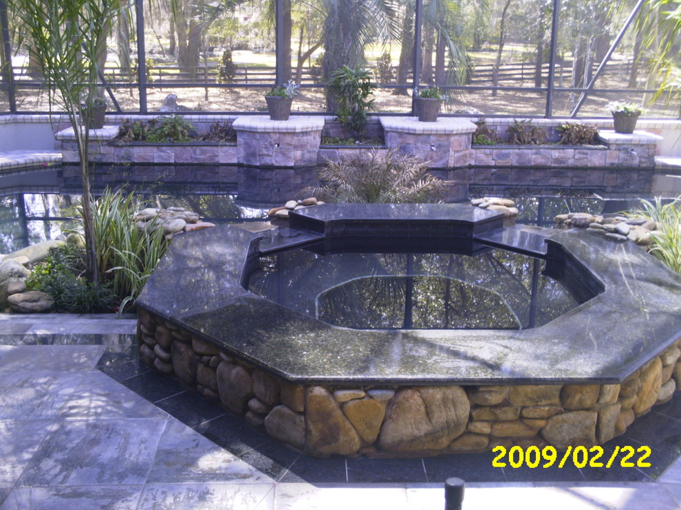 Pool Lanai Renovation - Tropical - Pool - Miami - by Lynndale