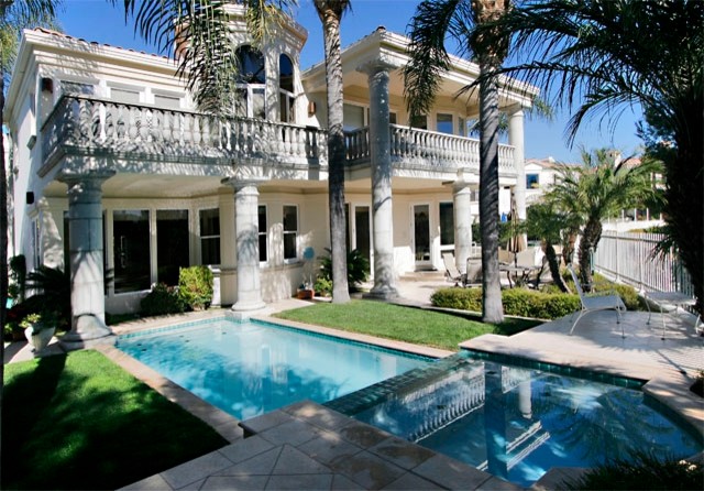 Inspiration for a mediterranean pool remodel in Orange County