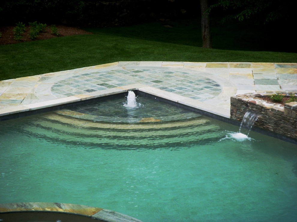 Inspiration pour une piscine design.