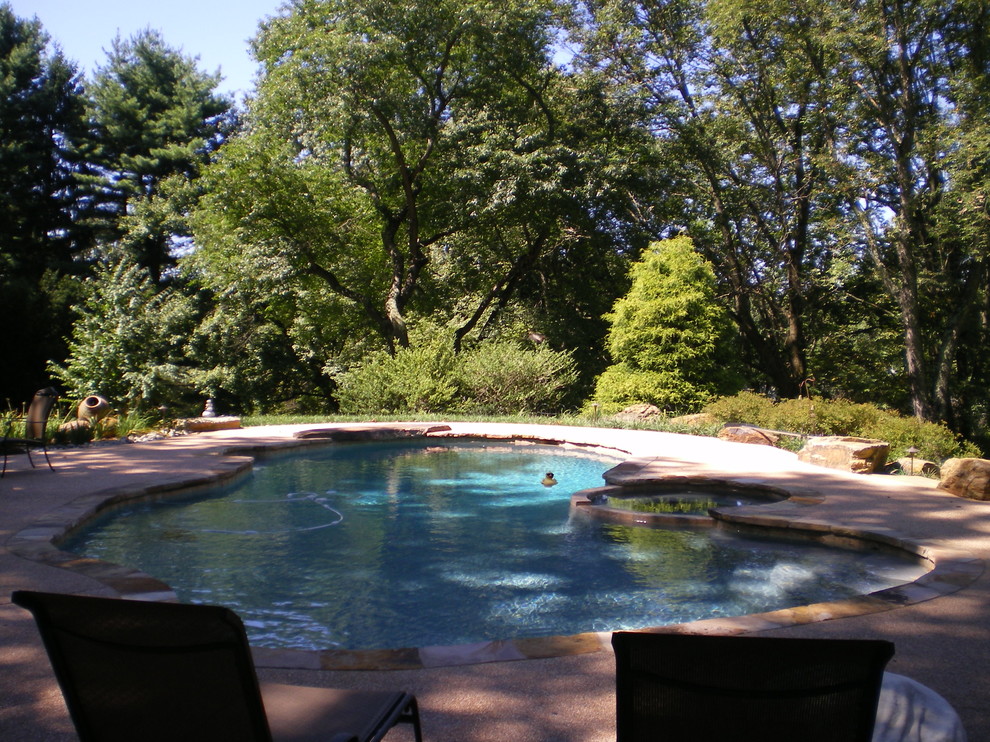 Klassisk inredning av en pool