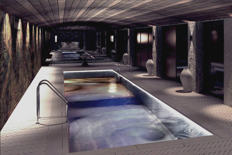 Aménagement d'une piscine moderne.