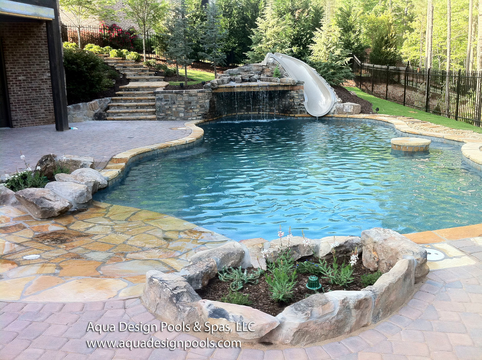 Pool with Inside Bar Feature Traditional Pool Atlanta by Aqua