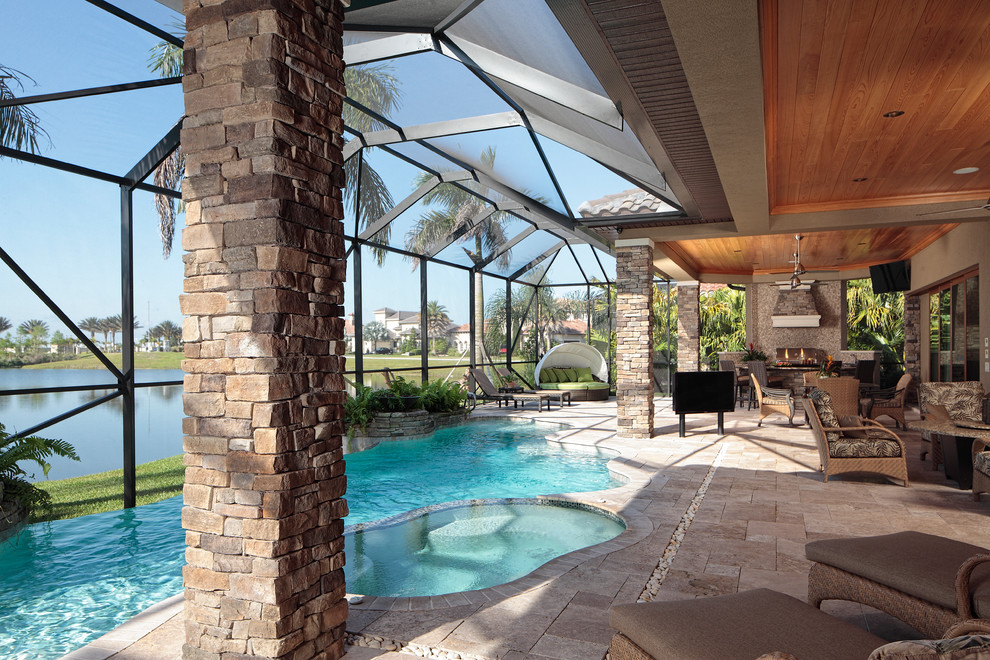 Pools, Patios & Porches Transitional Pool Orlando by