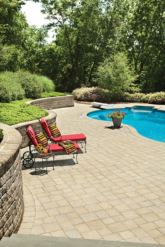 Poolscape in New Jersey Traditional Pool New York by CST Pavers