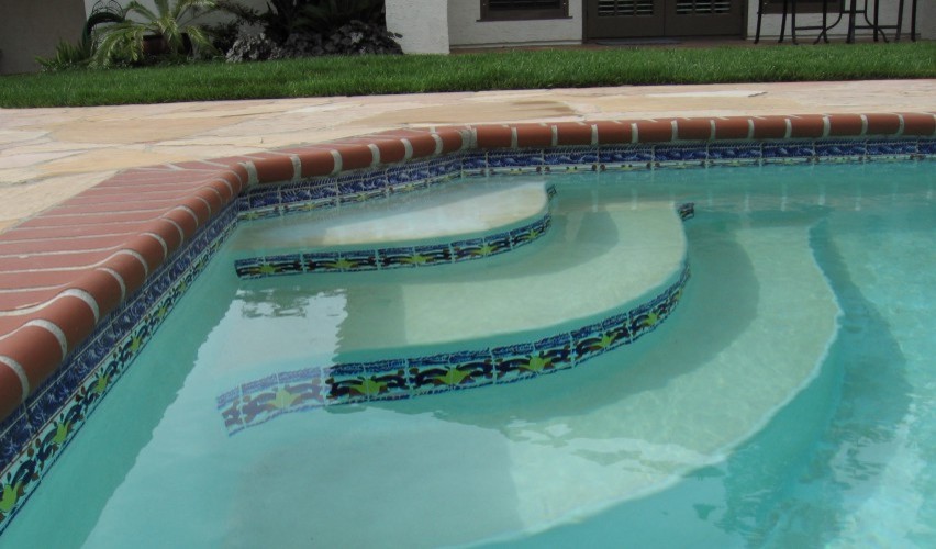 Design ideas for a mediterranean swimming pool in San Francisco.
