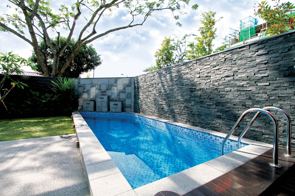 This is an example of a modern swimming pool in Singapore.