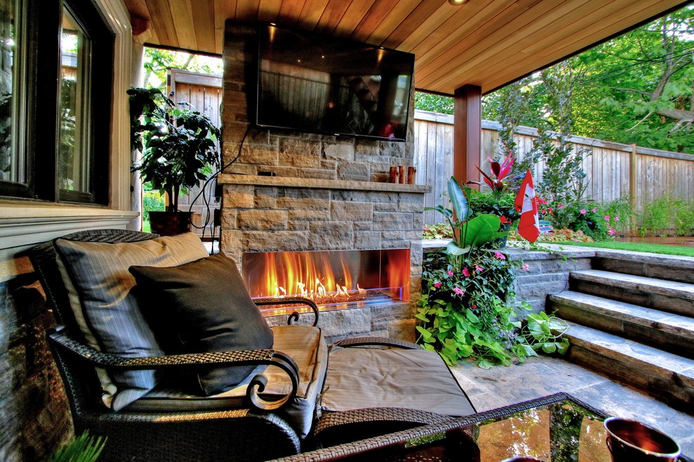 Postage Stamp Yard Loaded with Features Transitional Pool Toronto