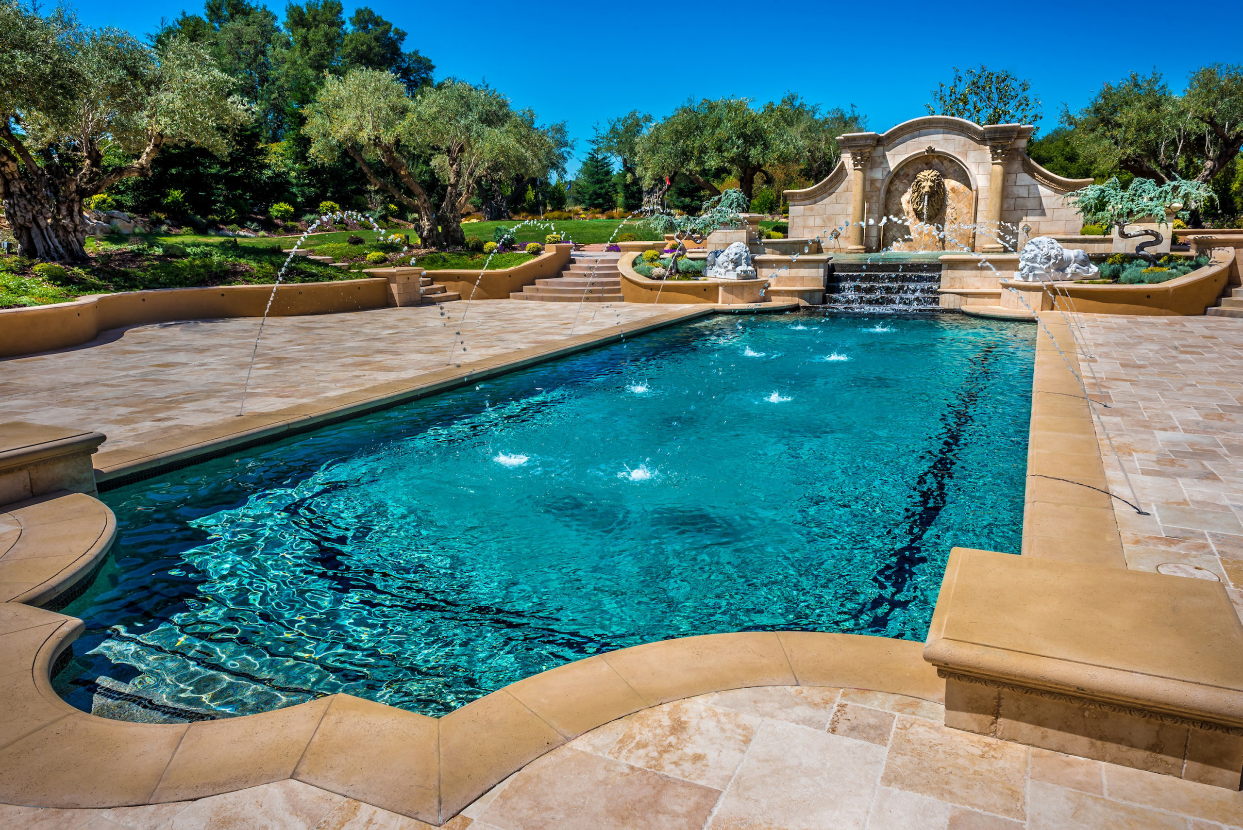 Premier Pools Spas Caribbean Blue Pebble Tec Modern Pool Phoenix By Pebble Tec Superior Quality Pool Finishes Houzz