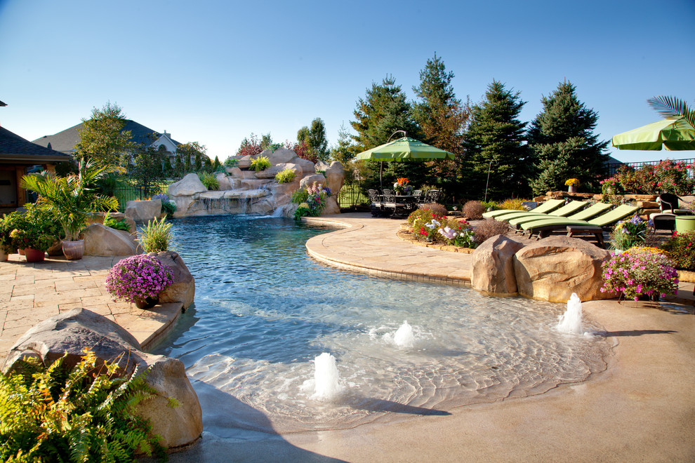Private Estate 10 Tropical Pool Cincinnati by Shehan Pools Houzz