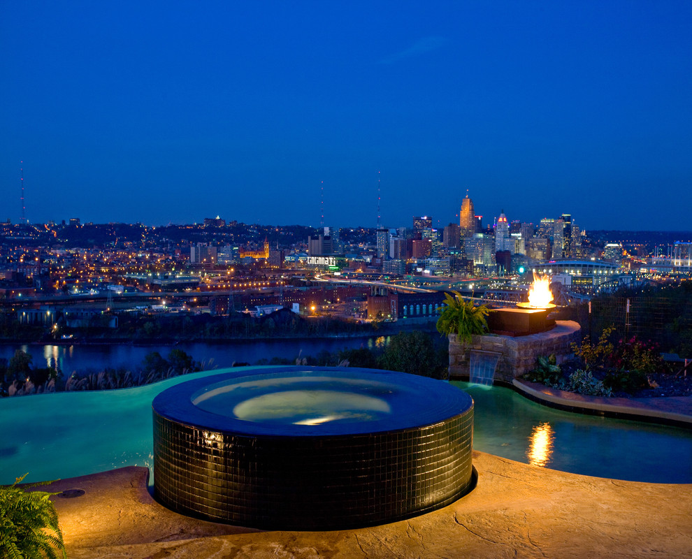 Private Estate Downtown Contemporary Pool Cincinnati by