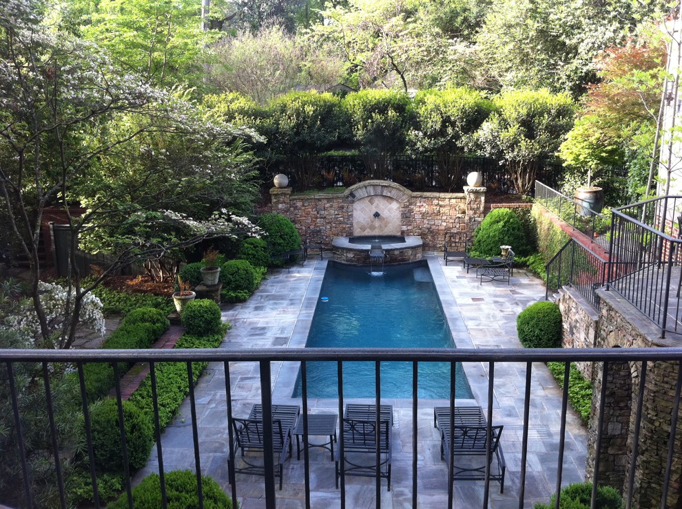 Inspiration for a traditional swimming pool in Atlanta.