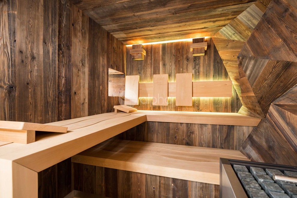 Project Sauna + Infrared Lounger + Steam Room Rustic Pool DC