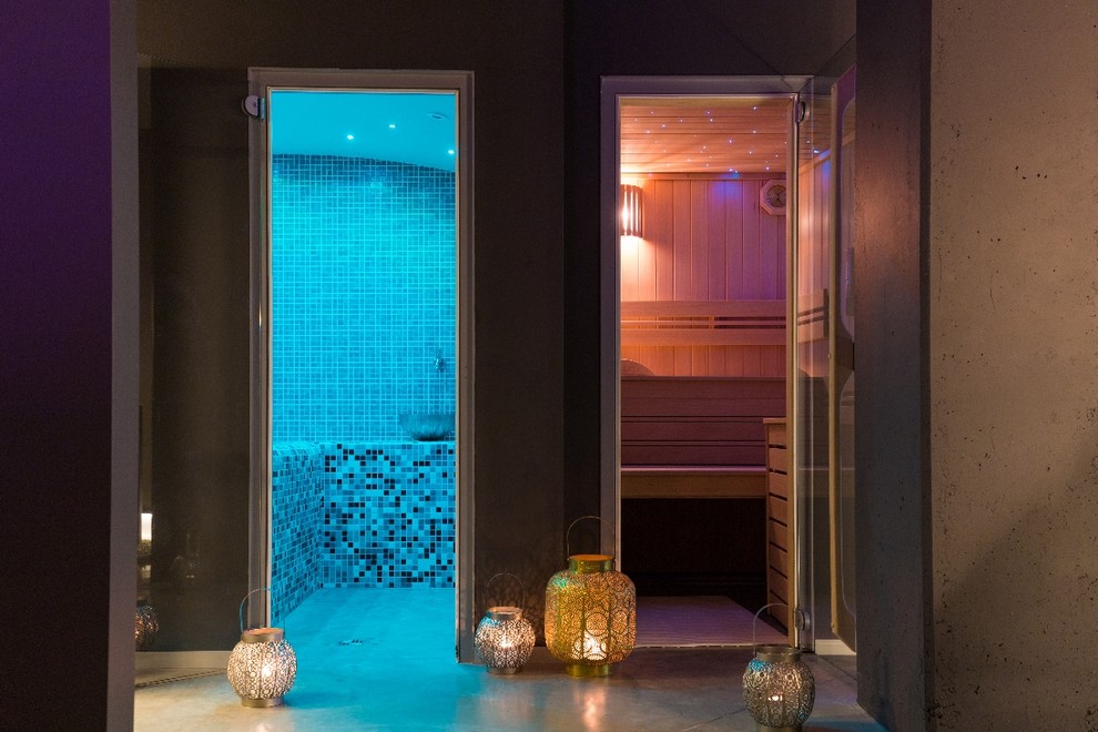 Project Sauna + Steam Room Contemporary Pool Boston by Alpha