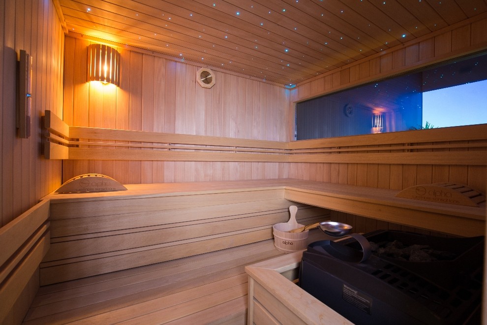 Project Sauna + Steam Room Contemporary Pool Boston by Alpha