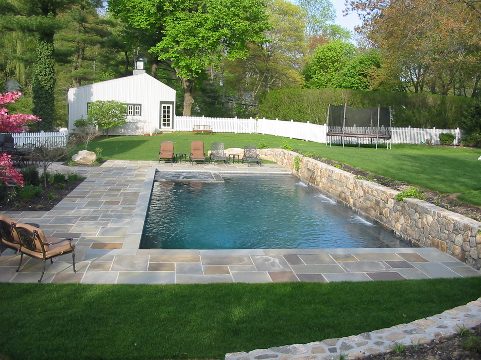 This is an example of a traditional swimming pool in New York.