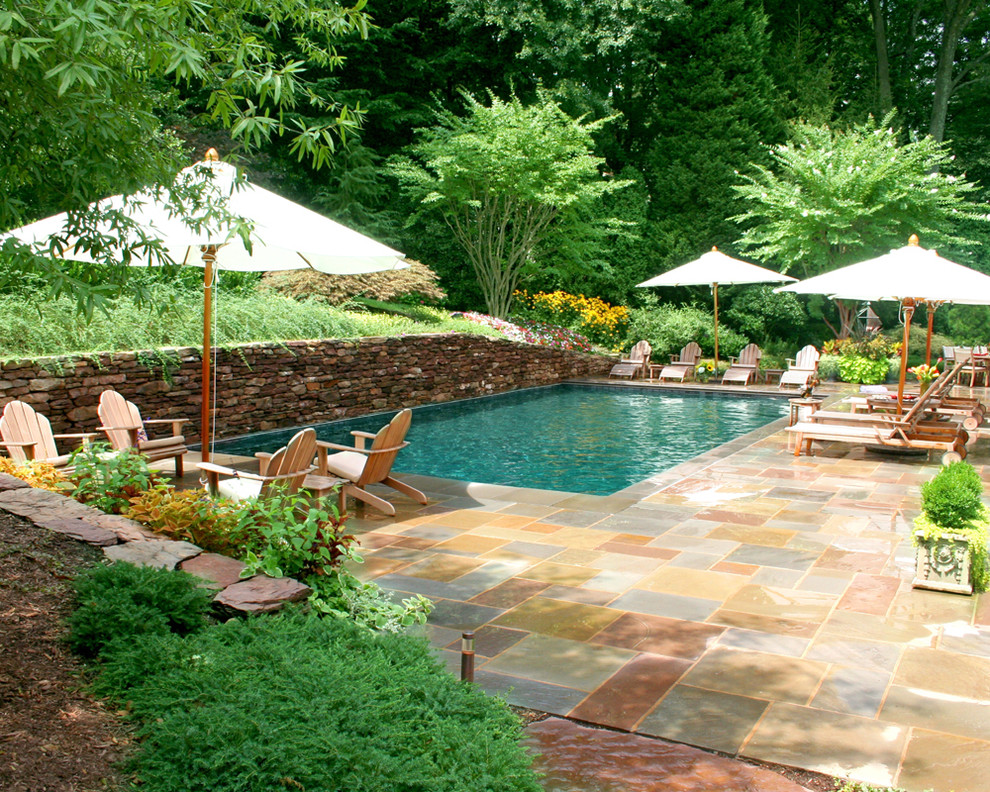 Inspiration for a timeless rectangular pool remodel in DC Metro