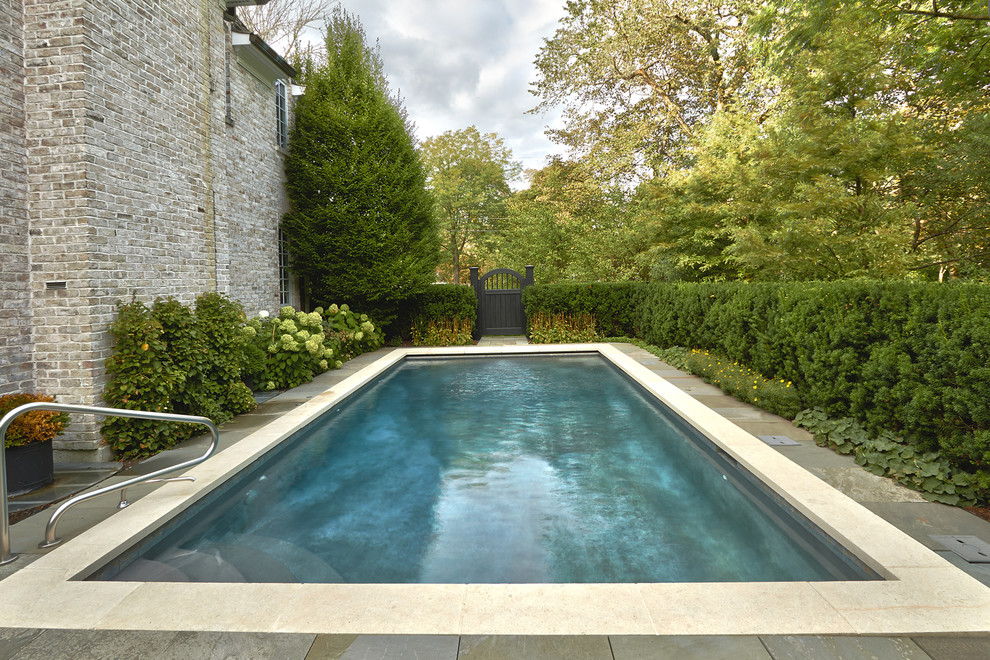 Rectilinear Outdoor Inground Swimming Pools Traditional Pool