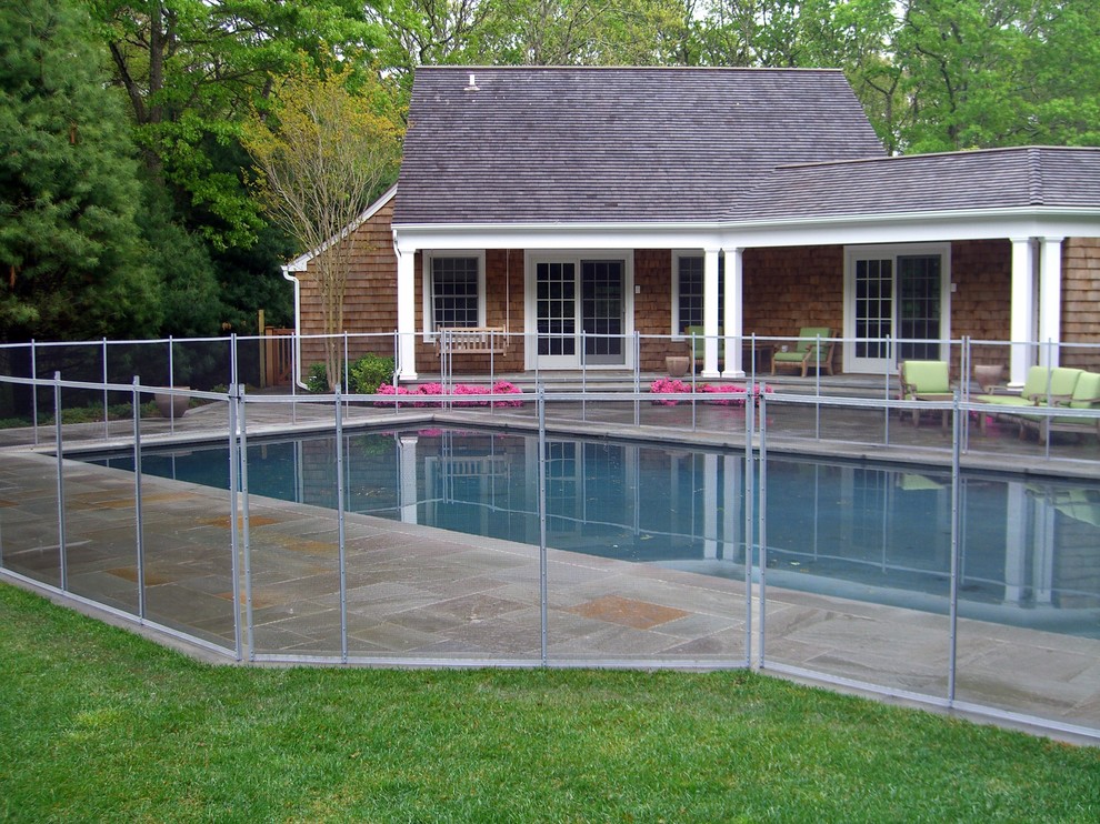 Removable Pool Safety Fence Southampton, NY Traditional Pool