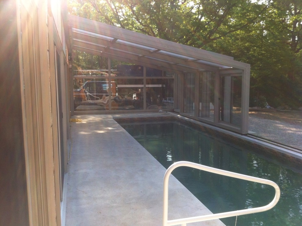 Retractable Leanto Pool Enclosure Modern Pool Toronto by
