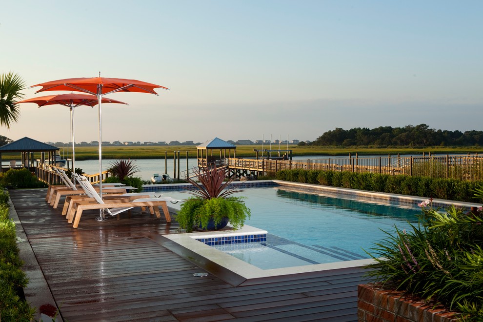 Design ideas for a world-inspired swimming pool in Wilmington.