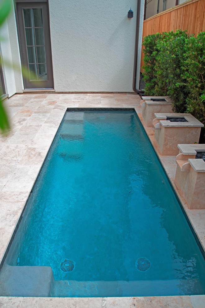 Rosamond Contemporary Pool Houston by Water's Edge Outdoor