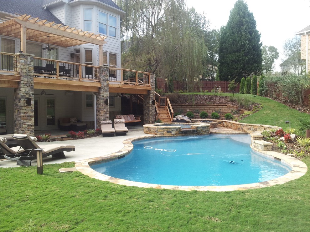 Roswell Backyard Traditional Pool Atlanta Houzz