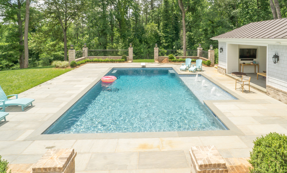 Sandy Springs Pool, Deck & Porch (Garapa) Craftsman Pool Atlanta