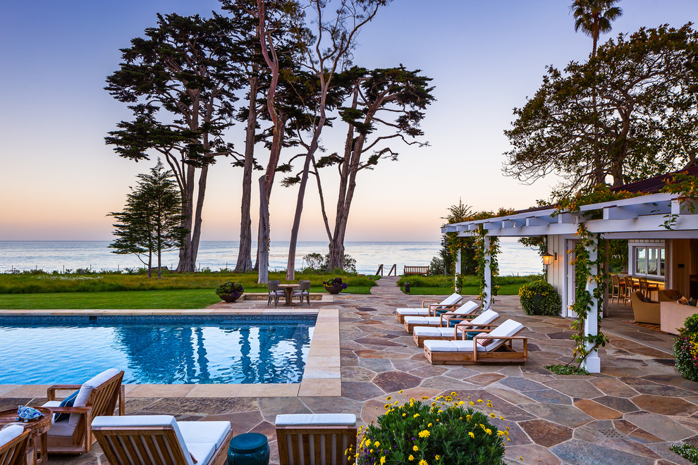 Inspiration for a coastal pool remodel in Santa Barbara