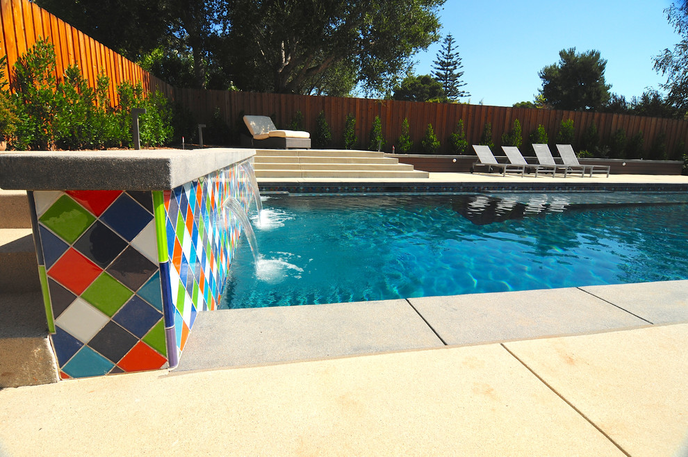 Moderner Pool in Santa Barbara