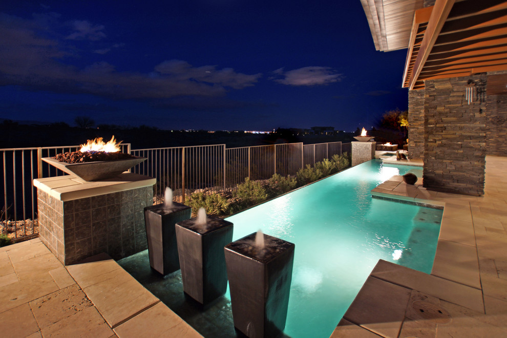 Example of a trendy pool design in Las Vegas