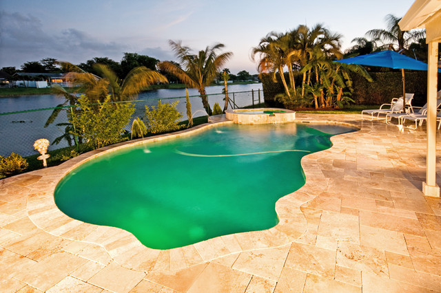 Saracini Lagoon Freeform Pools Tropical Pool Miami By Van Kirk Sons Pools And Spas