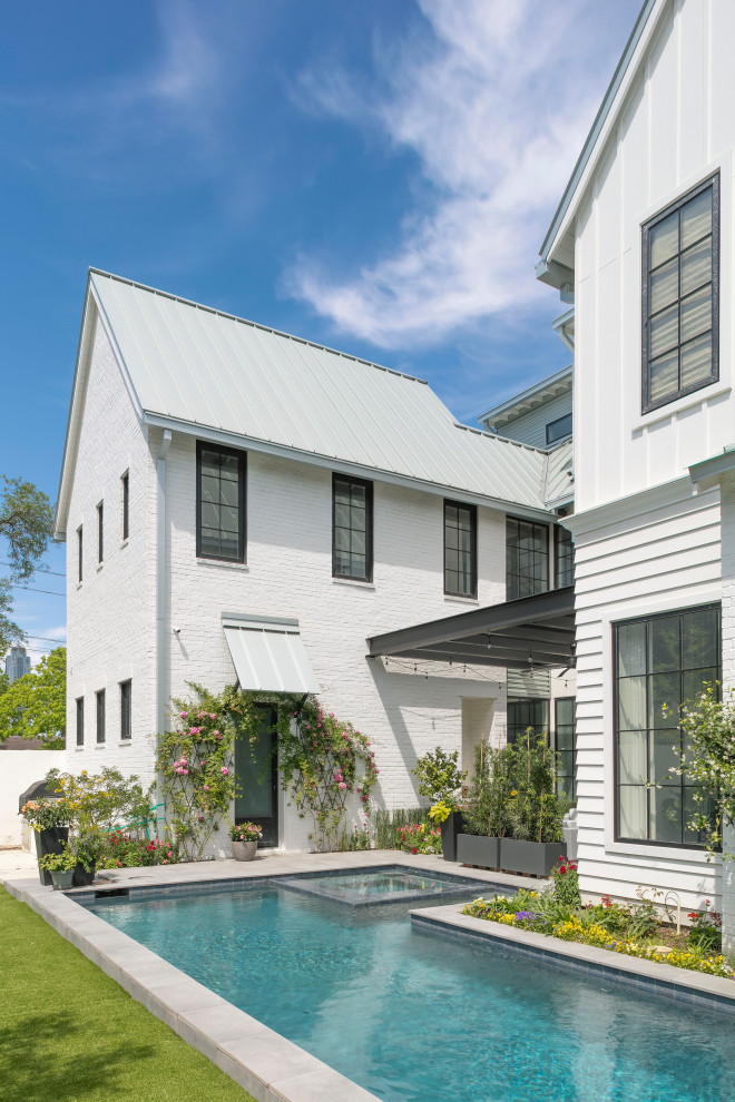 Pool - large transitional pool idea in Houston