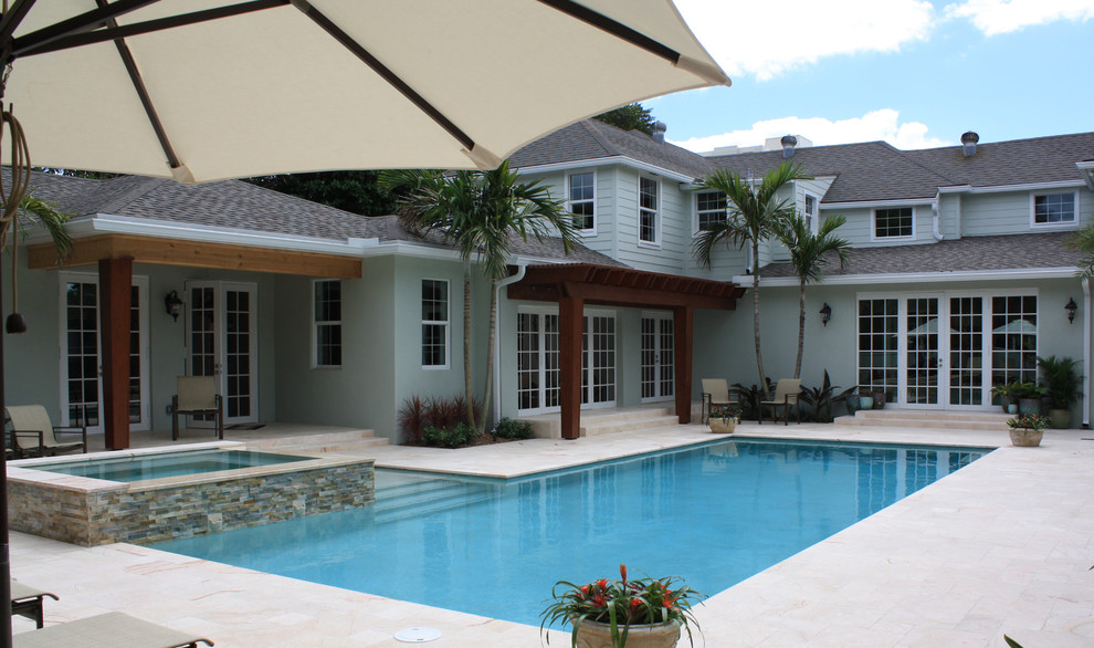Seacrest Pools Inc White Diamonds Pebble Sheen Traditional Pool