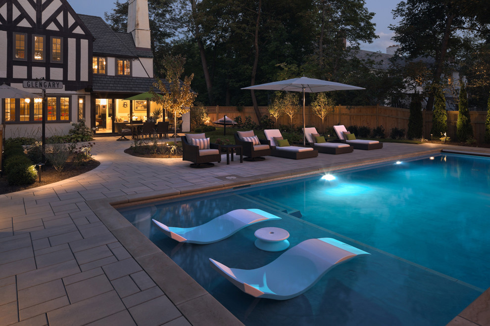 Shaker Heights Traditional Pool Cleveland by 9th Avenue Designs
