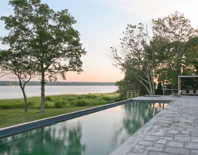 Shelter Island Beach House Beach Style Pool New York by