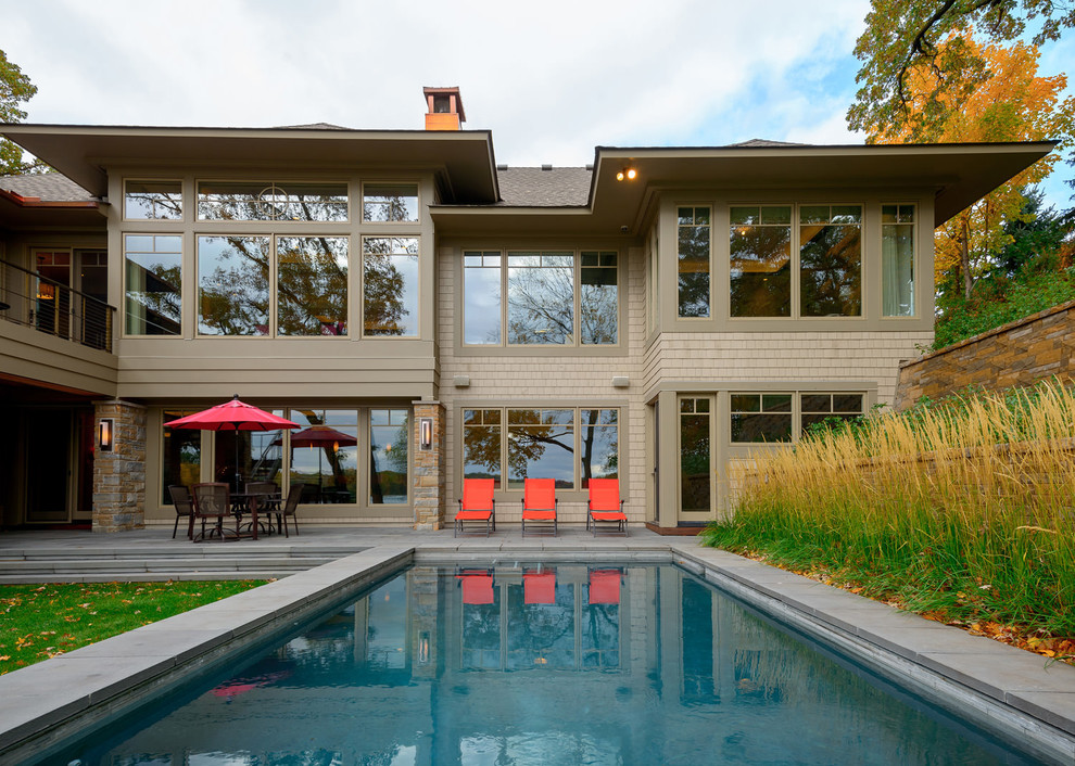 Inspiration for a craftsman pool remodel in Minneapolis