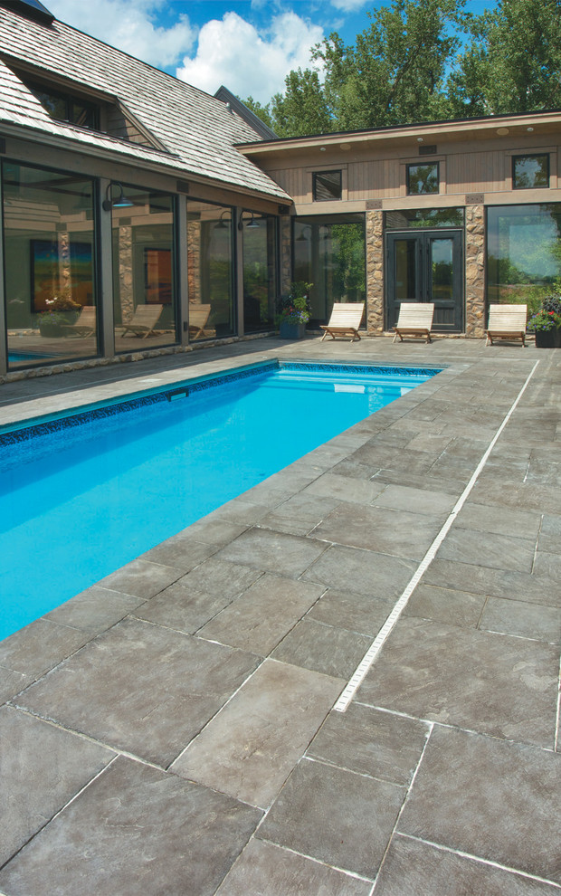 Slate Landscape Tiles from Silver Creek - Traditional - Pool - Other ...