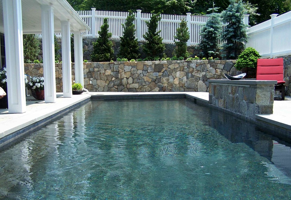 Inspiration for a traditional swimming pool in New York.