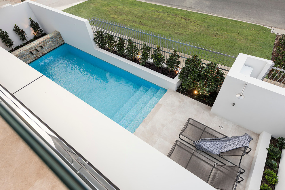 Contemporary swimming pool in Perth.